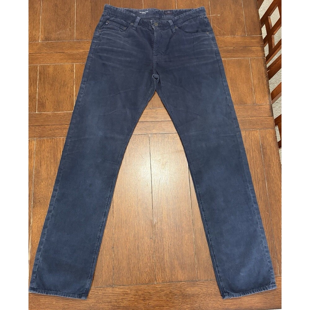 AG Adriano Goldschmied Graduate Fit Pants Dark Blue Corduroy 32x33 NWOT
